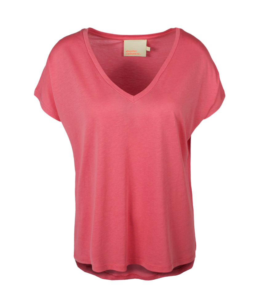 V-Shirt oversized | rosa