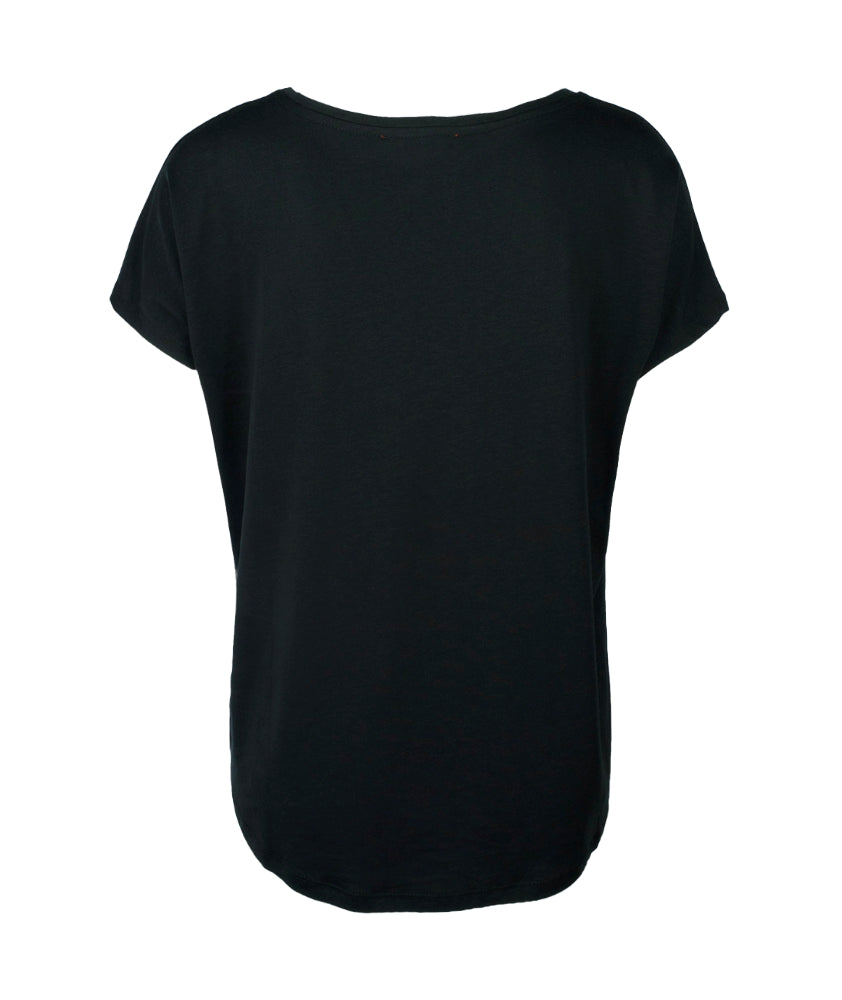 V-Shirt oversized | schwarz