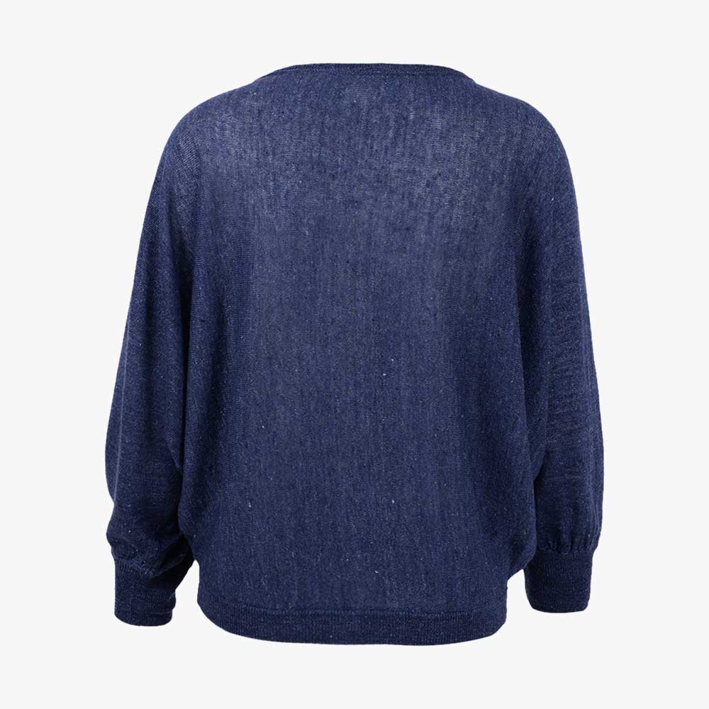 Strickjacke transparent | blau