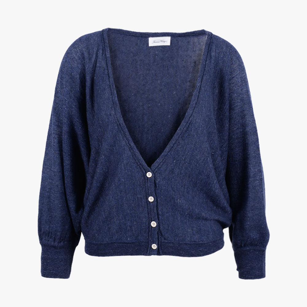 Strickjacke transparent | blau