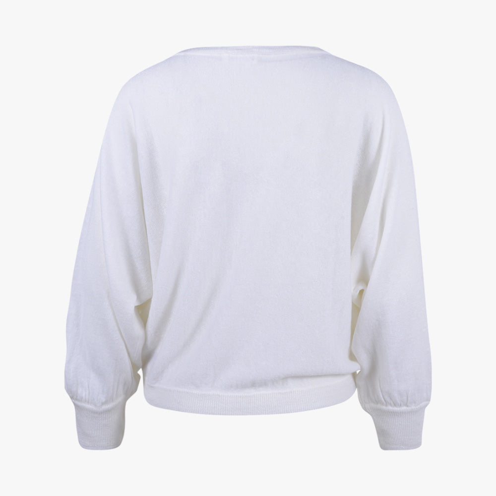 Strickjacke transparent | offwhite