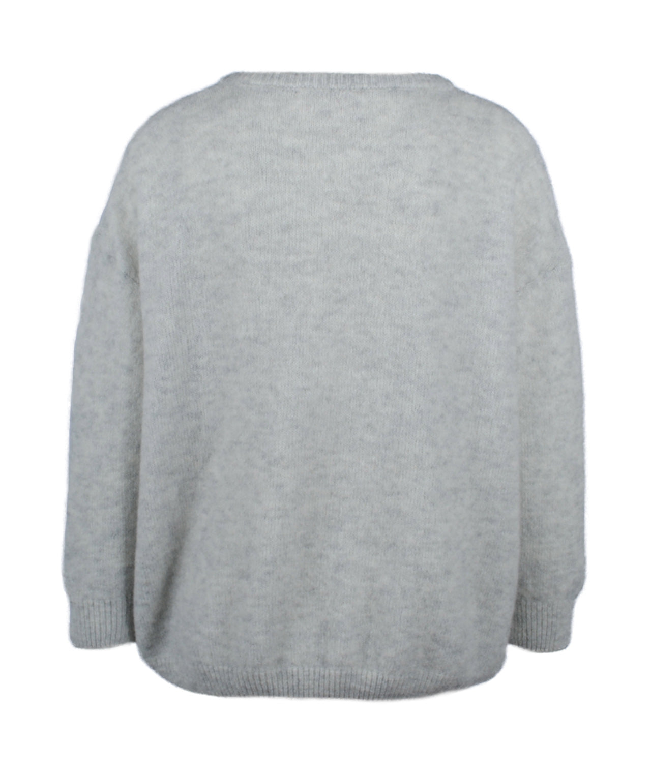 V-Pulli oversized | hellgrau
