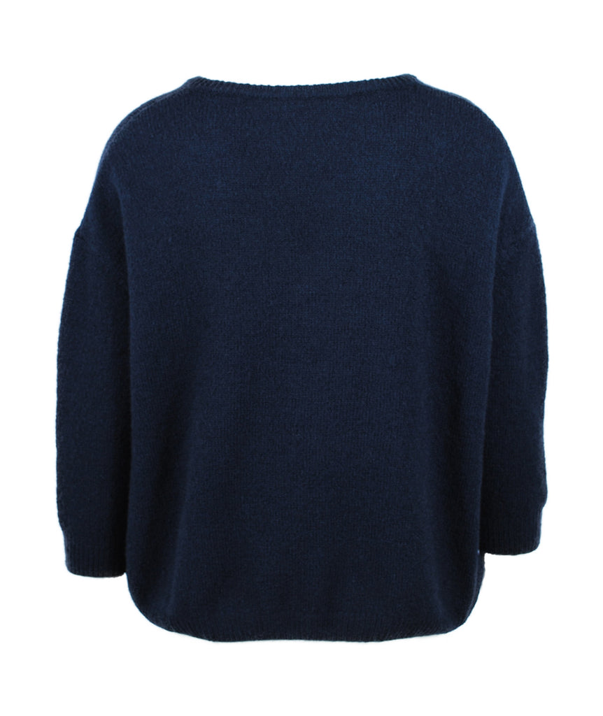 V-Pulli oversized | navy