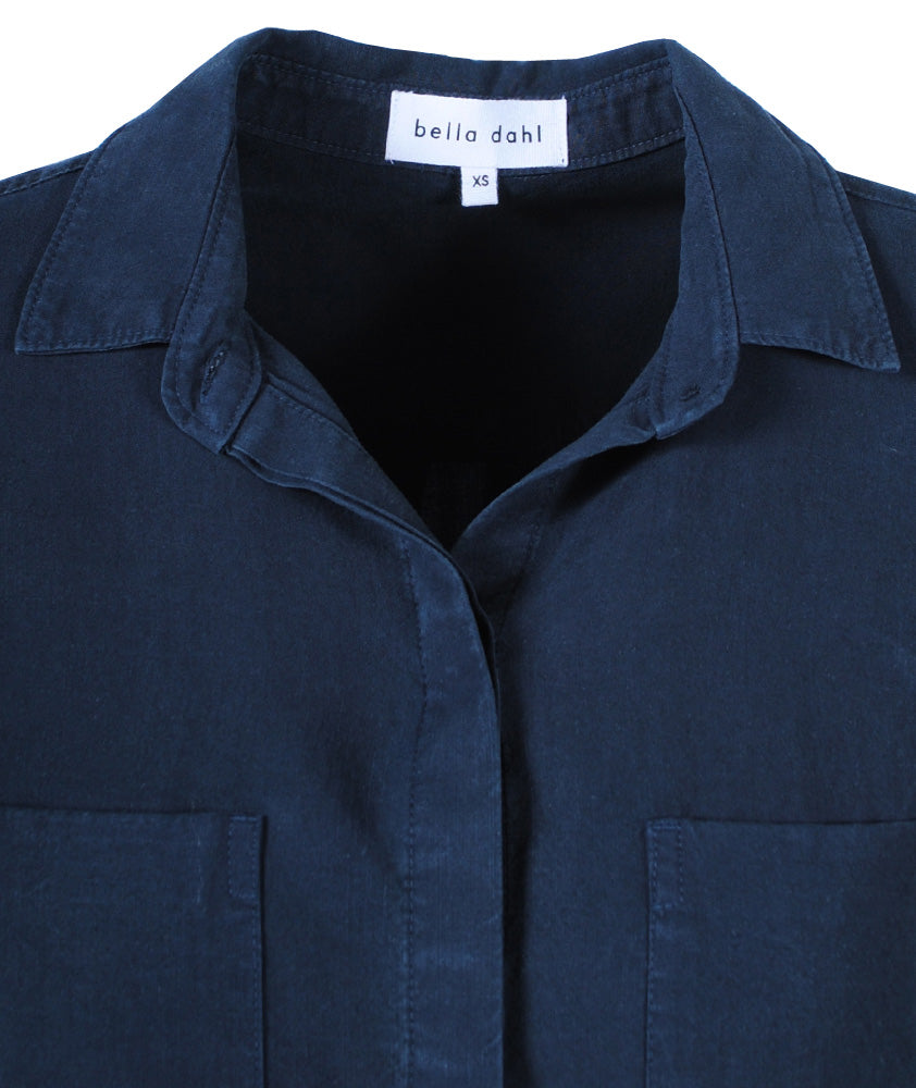 Bluse 2 Taschen | dunkelblau