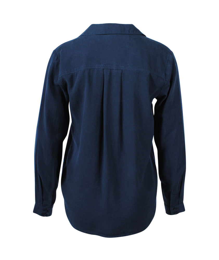Bluse 2 Taschen | dunkelblau