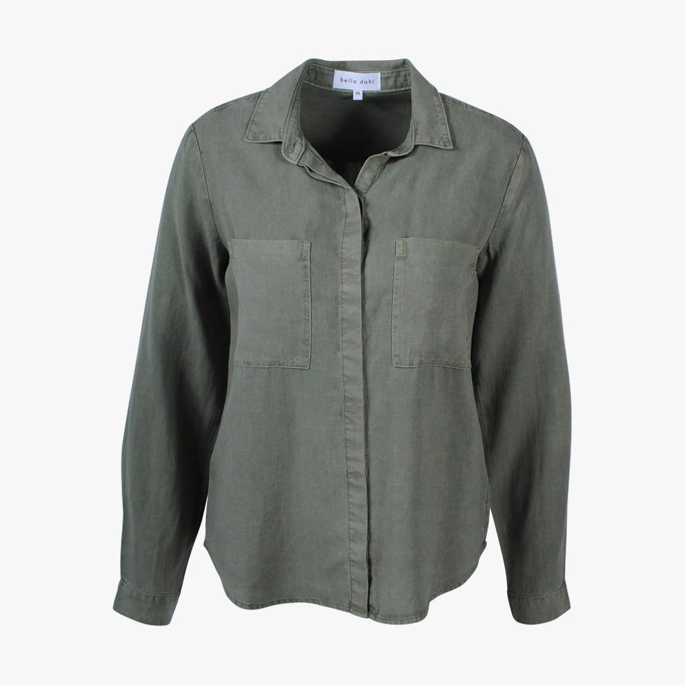Bluse 2 Taschen (khaki, XXS) | khaki