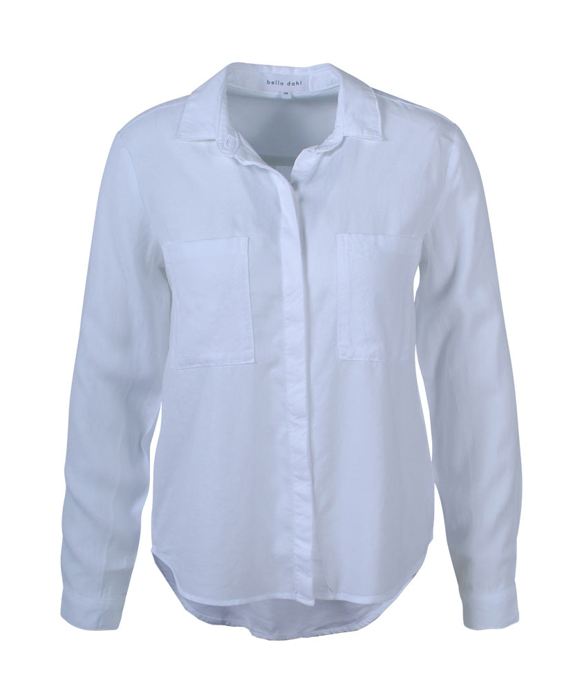 Bluse 2 Taschen | weiß