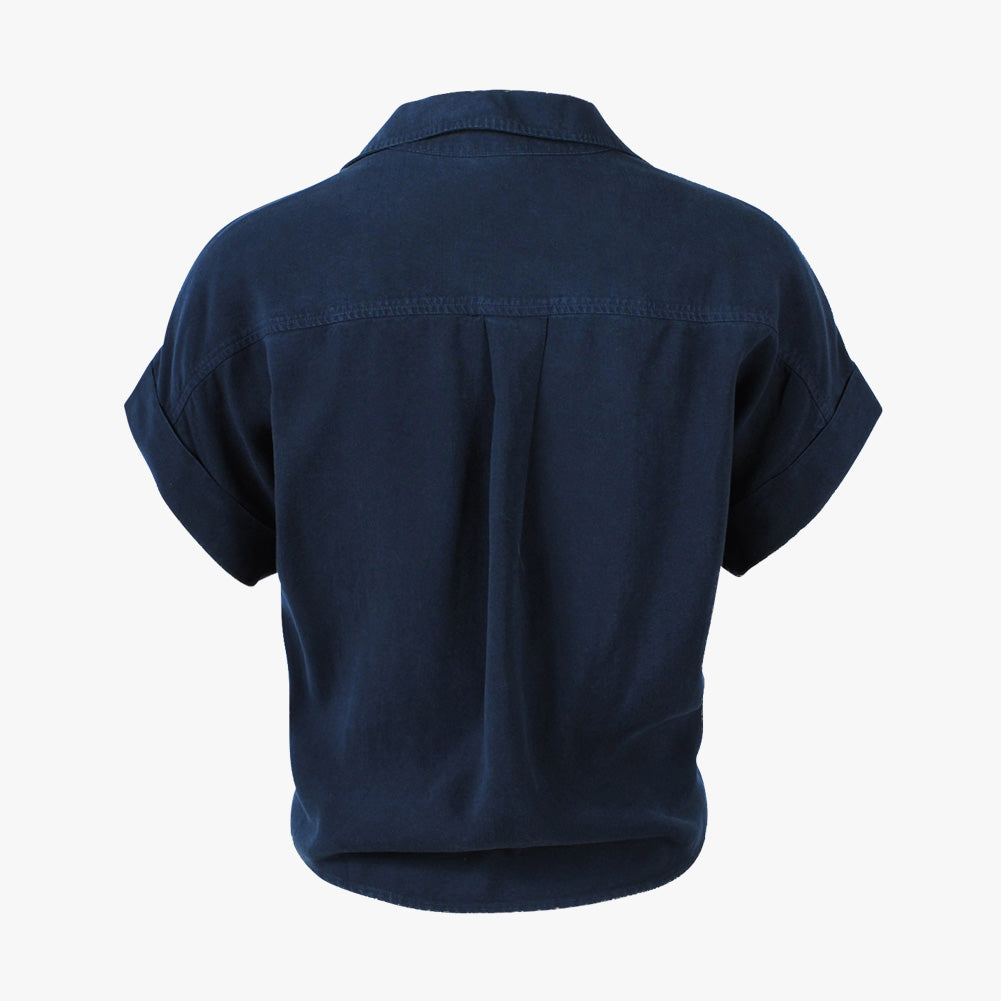 Bella Dahl 1/4 Knotenbluse | nachtblau