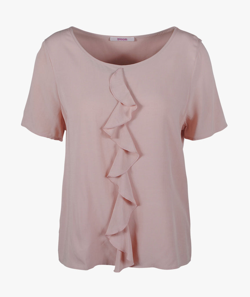 Bluse Volant | rose