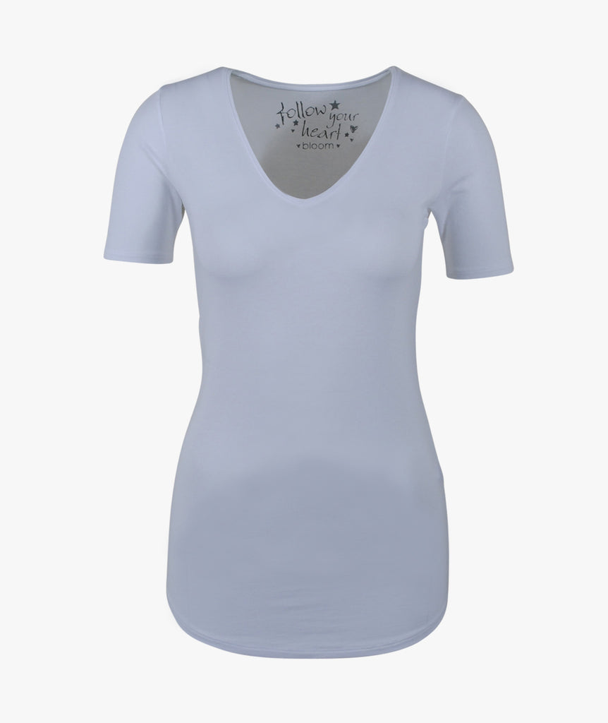 V-Shirt schmal | weiß