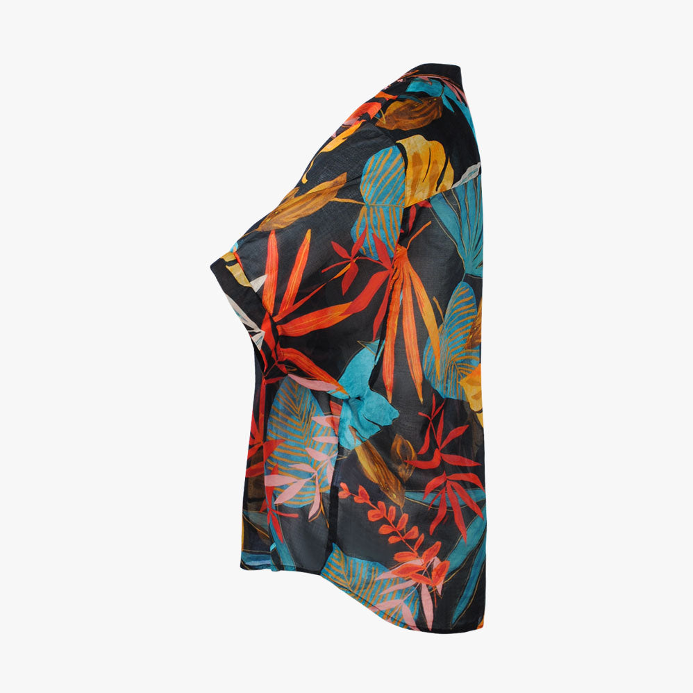 1/2 Bluse Print | schwarz