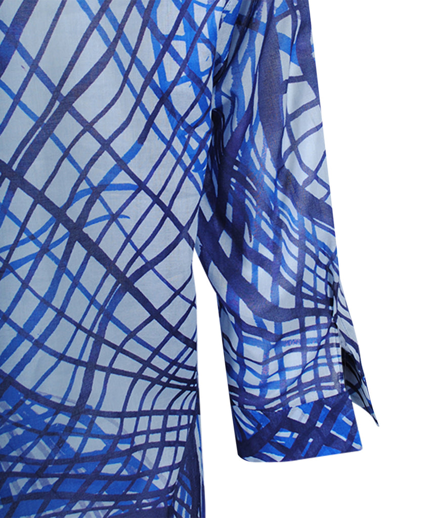 Schlupfbluse Voile | blau