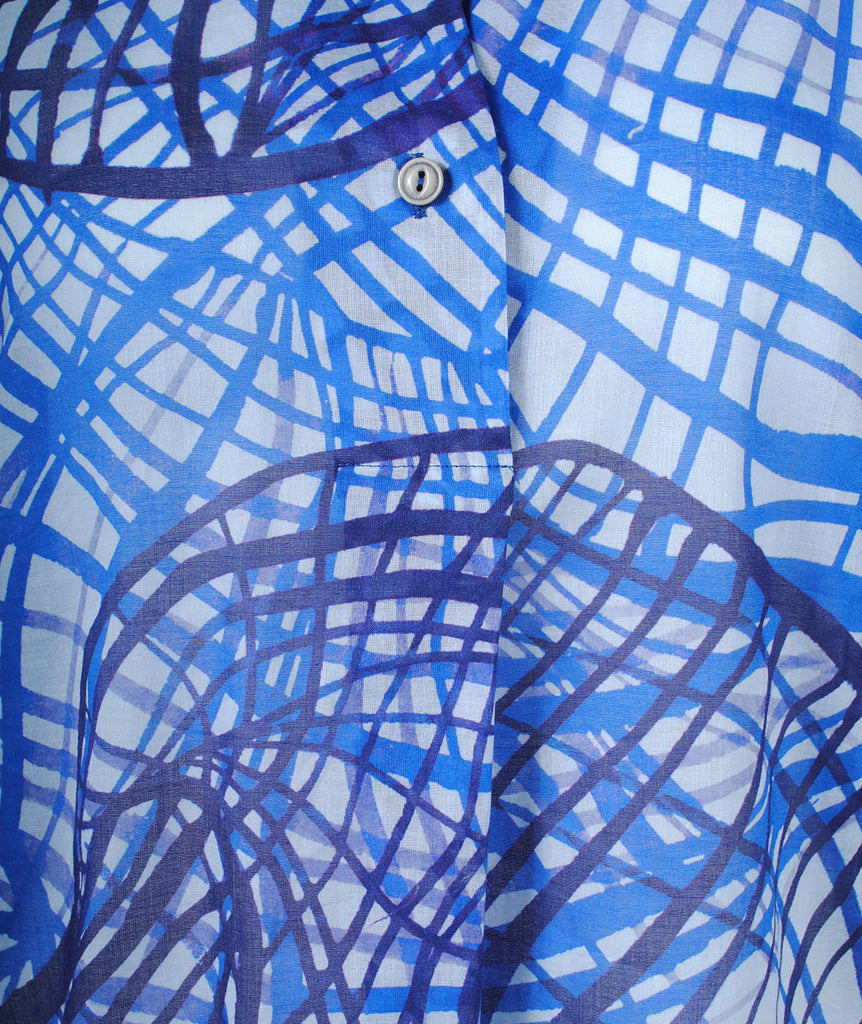 Schlupfbluse Voile | blau