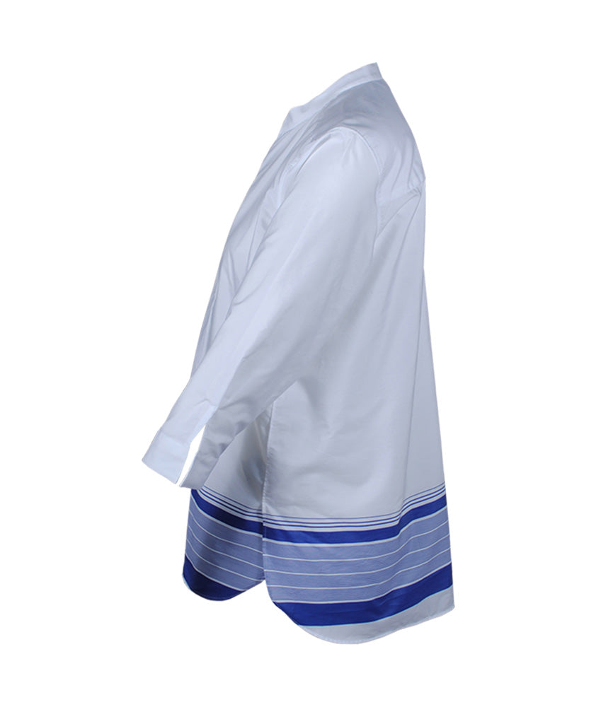Tunikabluse Ringelabschluss | blau