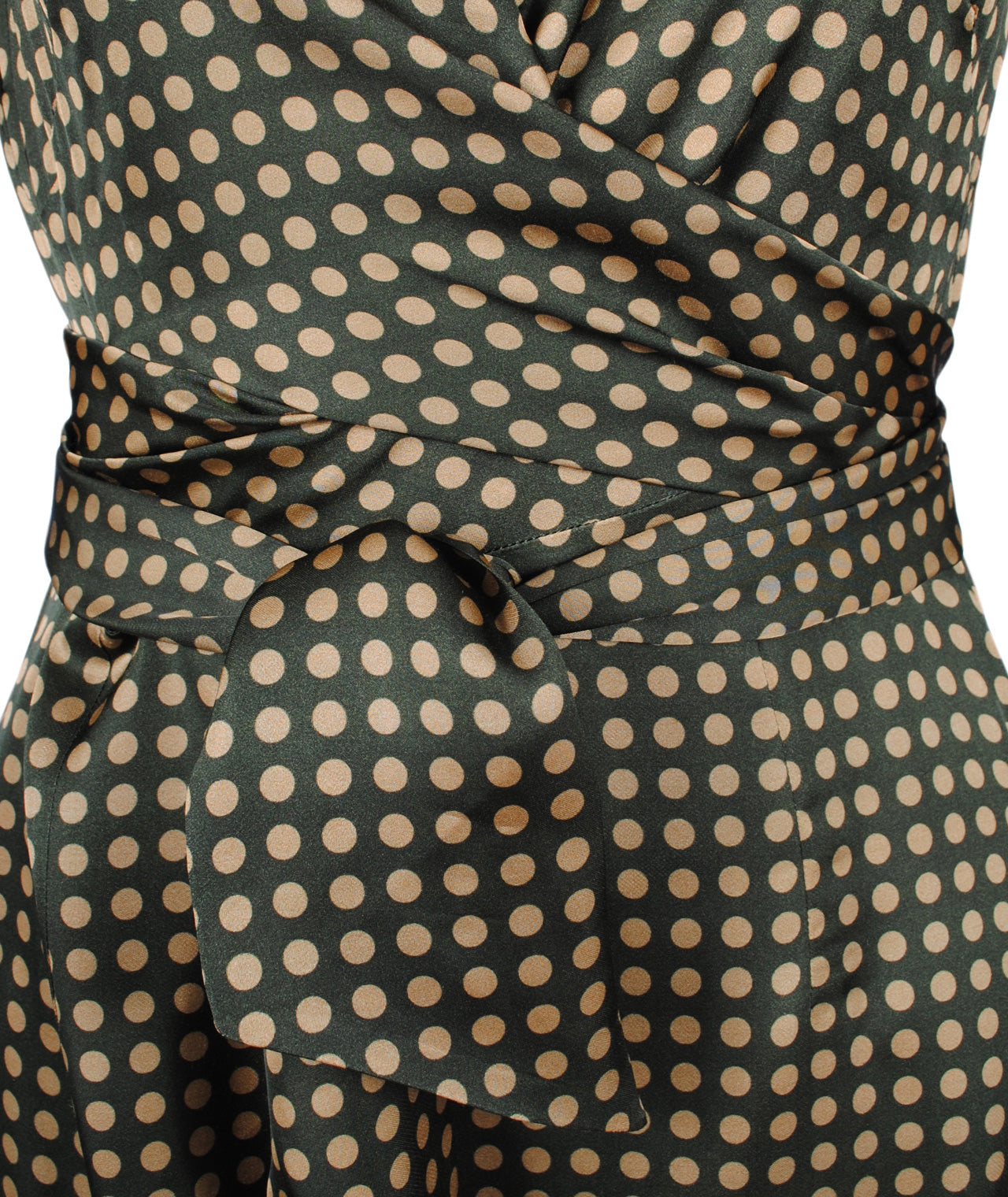 Wickelkleid Dots | oliv