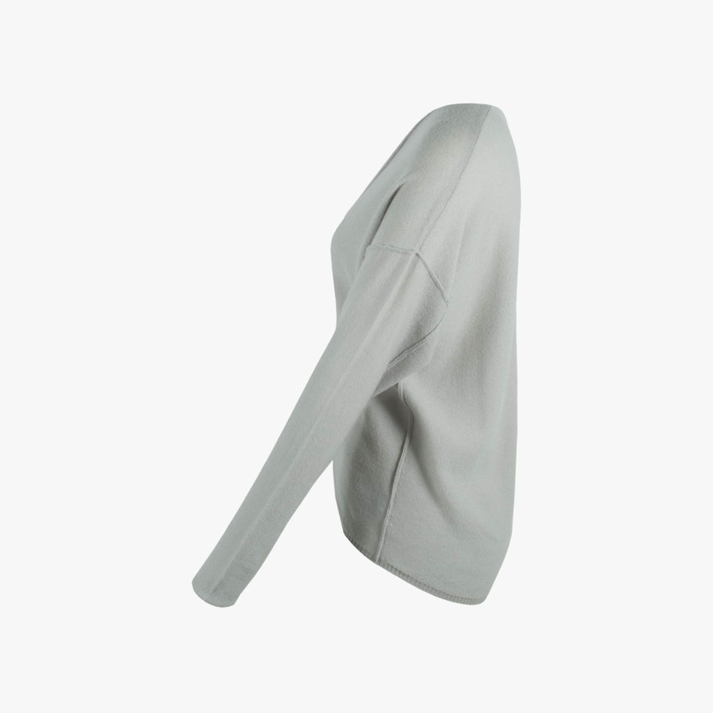 Cashflow V-Pulli Biese Cashmere | hellgrau