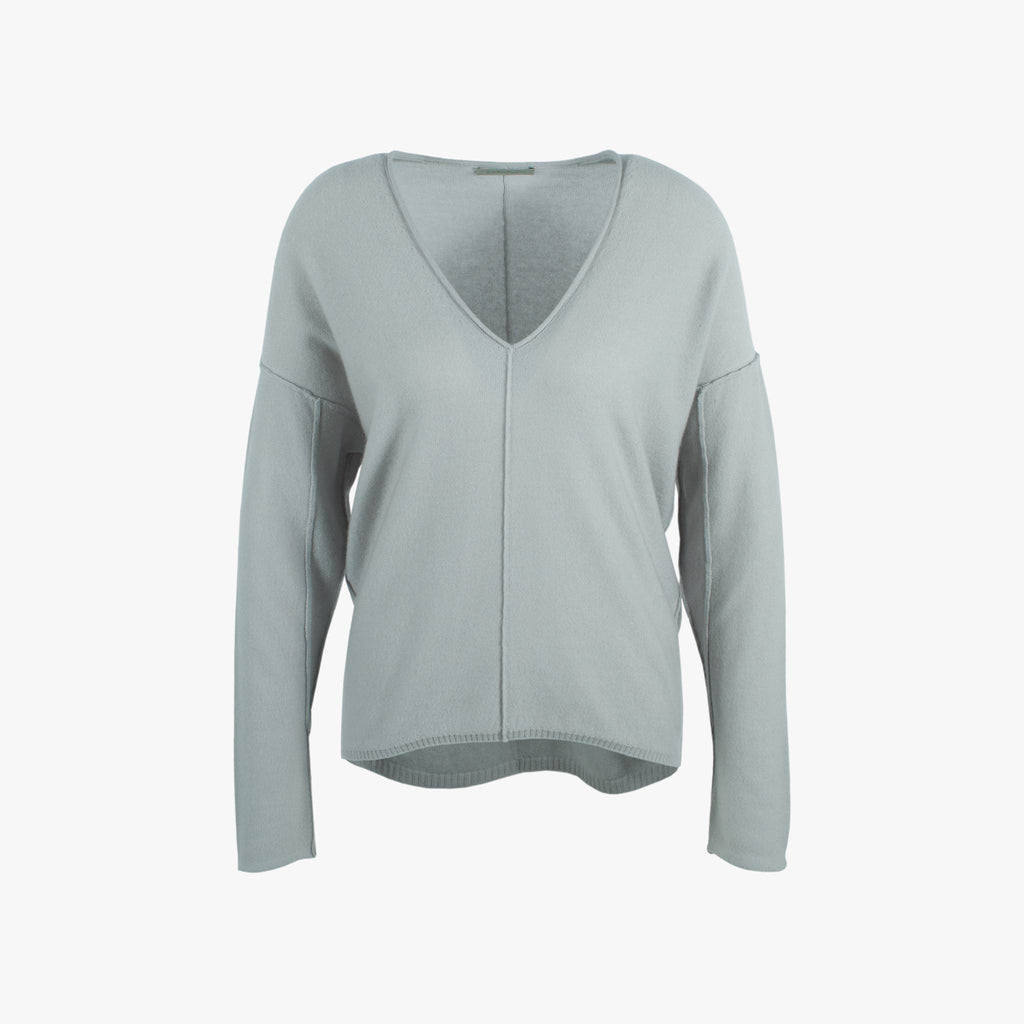 Cashflow V-Pulli Biese Cashmere | hellgrau