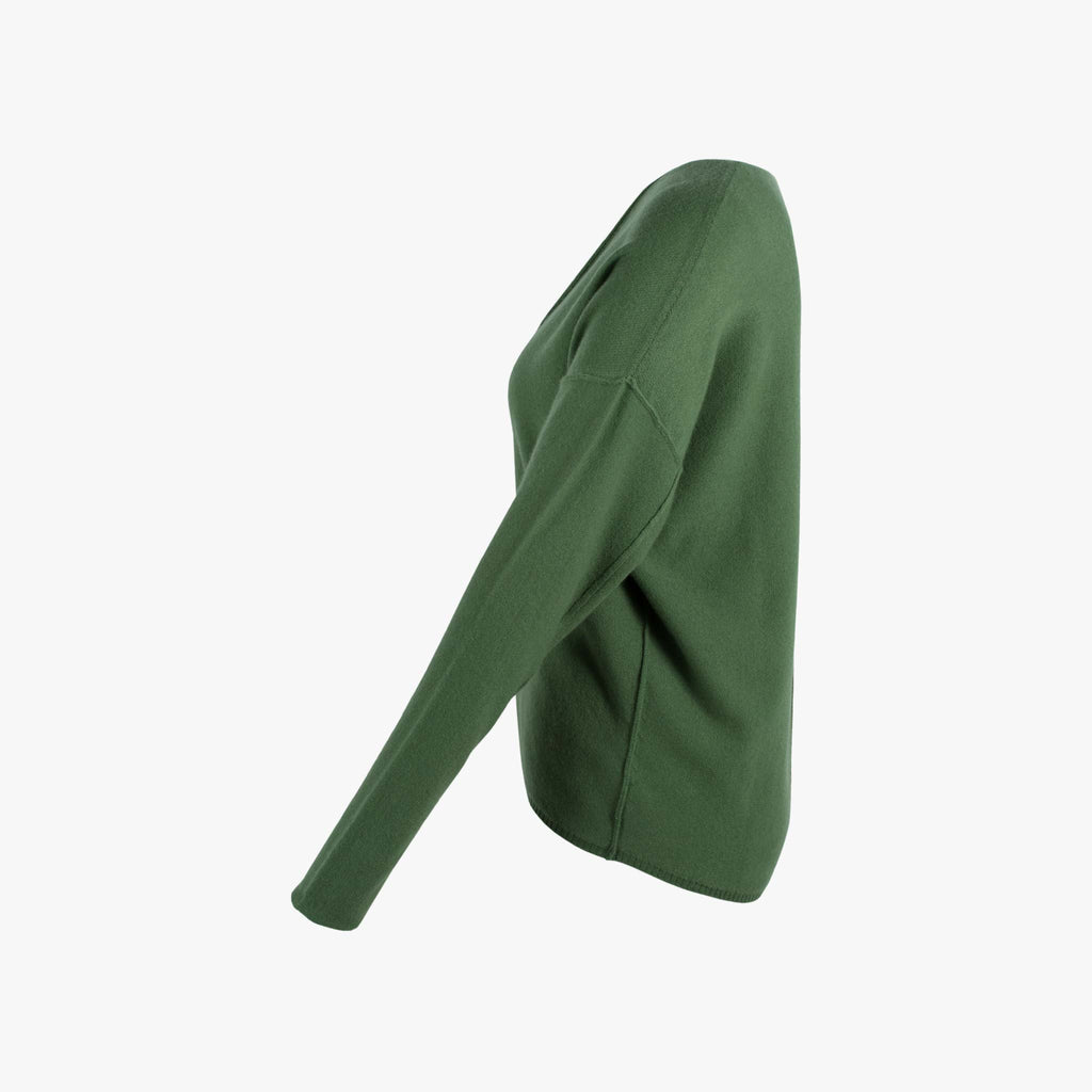 Cashflow V-Pulli Biese Cashmere | khaki