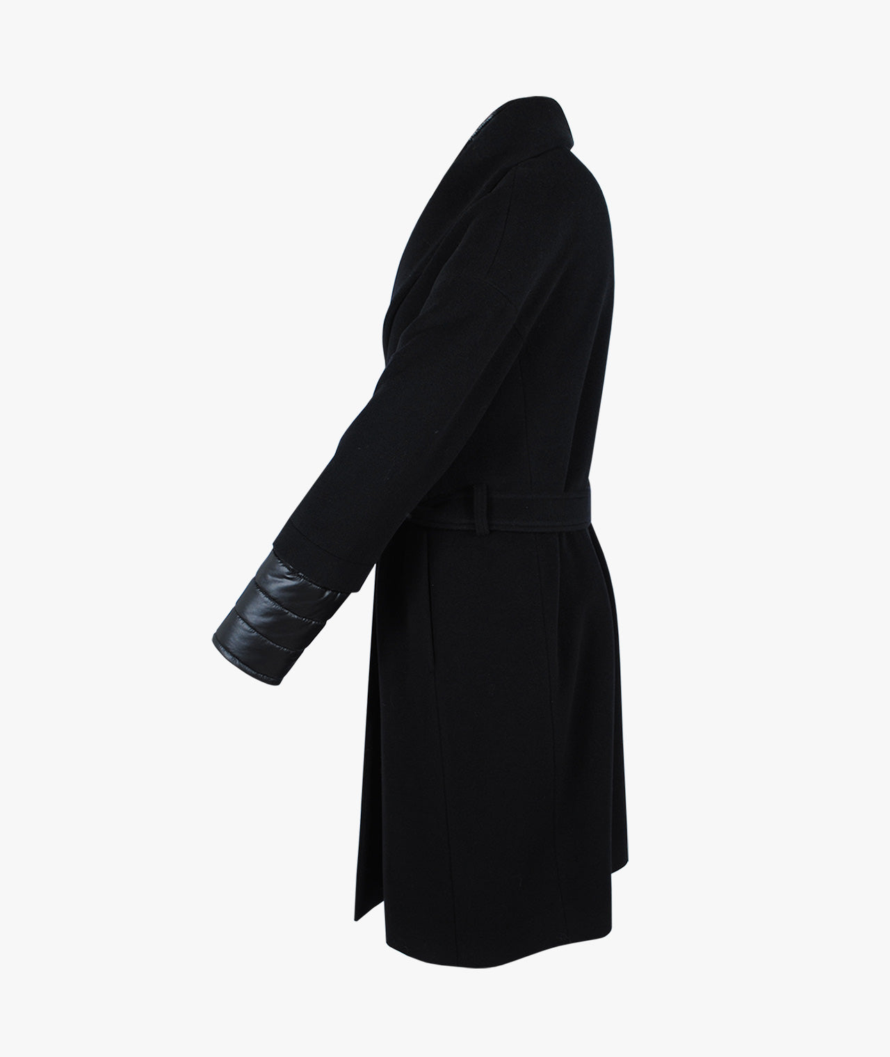 Gürtelmantel m. Weste | schwarz