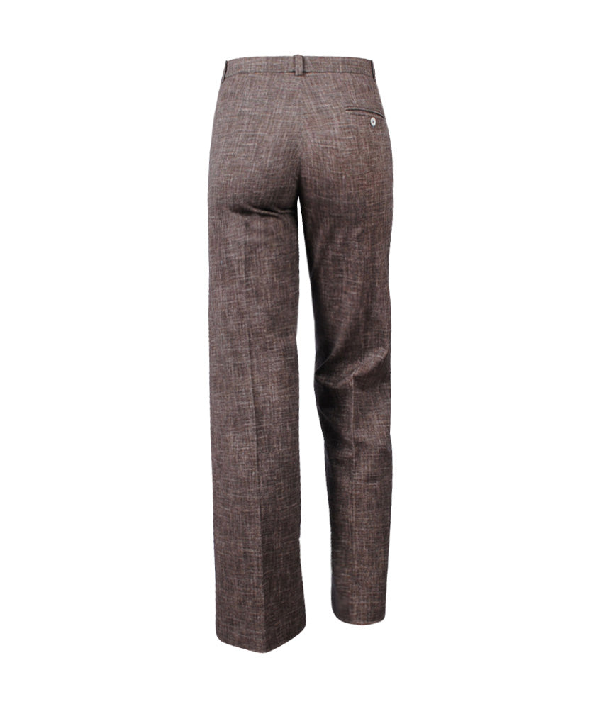 Hose Leinenstruktur | braun