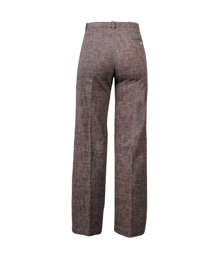 Hose Leinenstruktur | braun