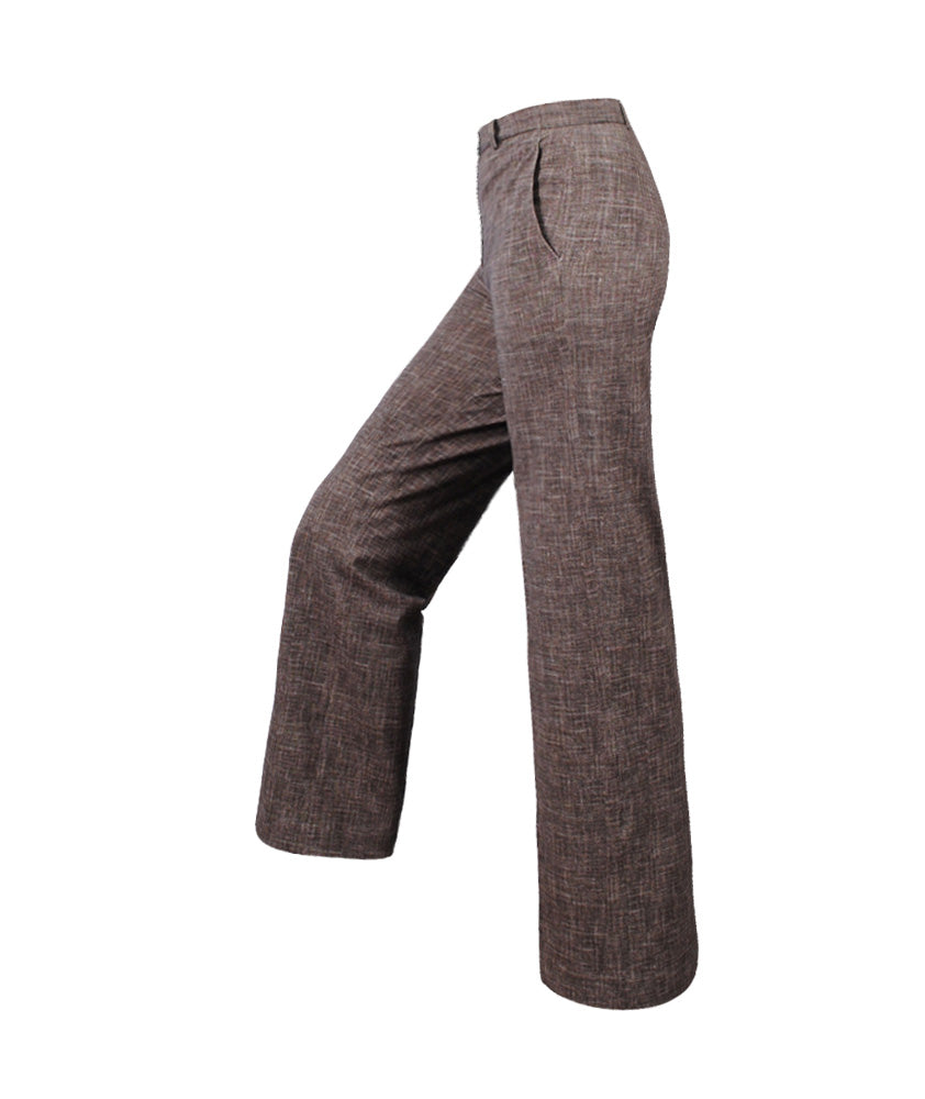 Hose Leinenstruktur | braun