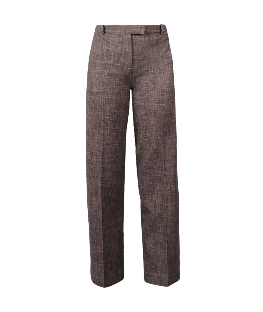 Hose Leinenstruktur | braun