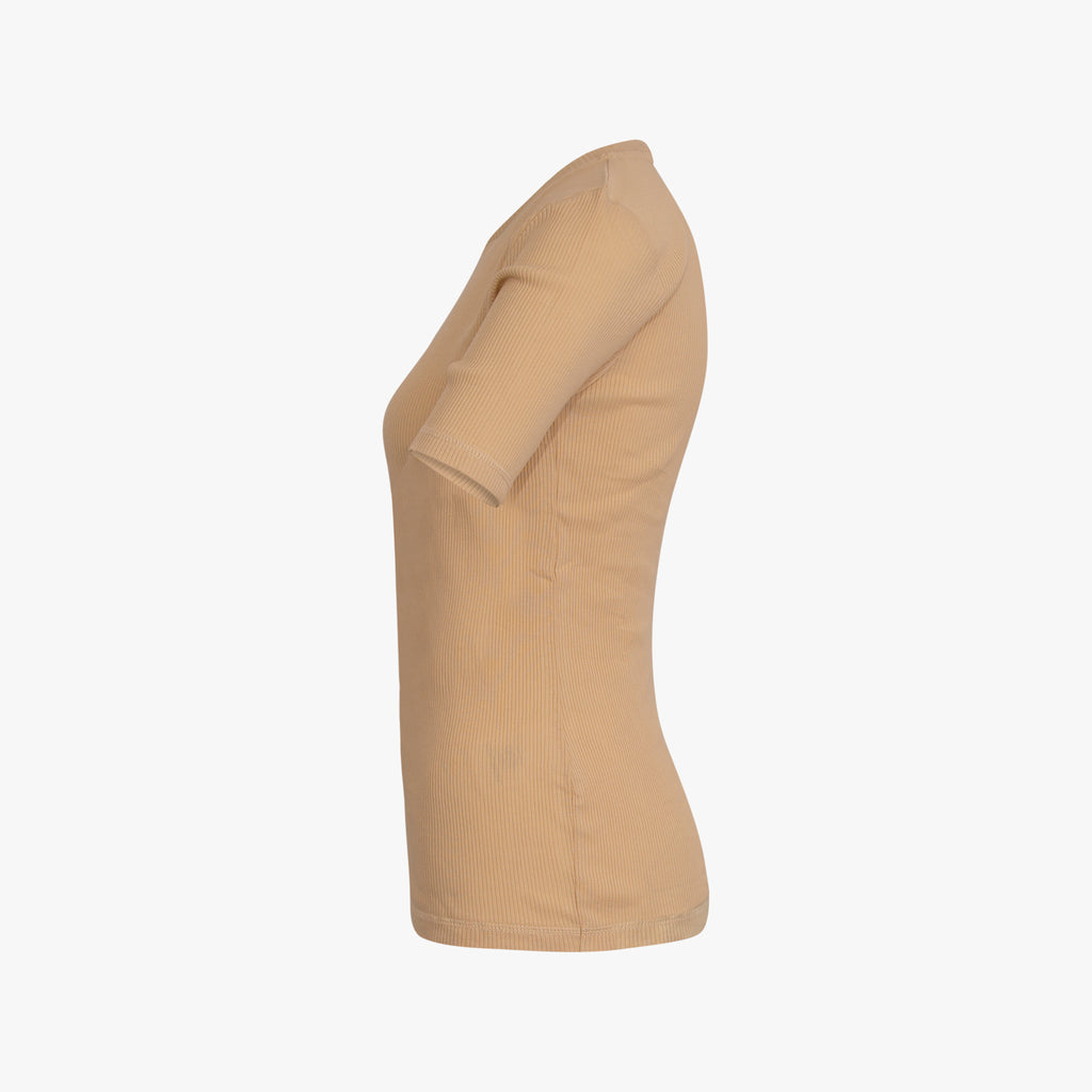1/2 Ripp-Shirt uni | creme