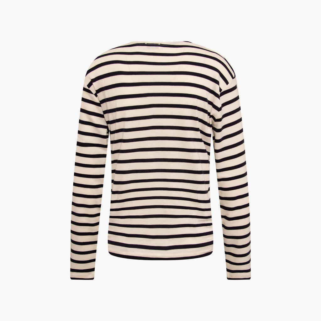 Longsleeve gestreift | nachtblau