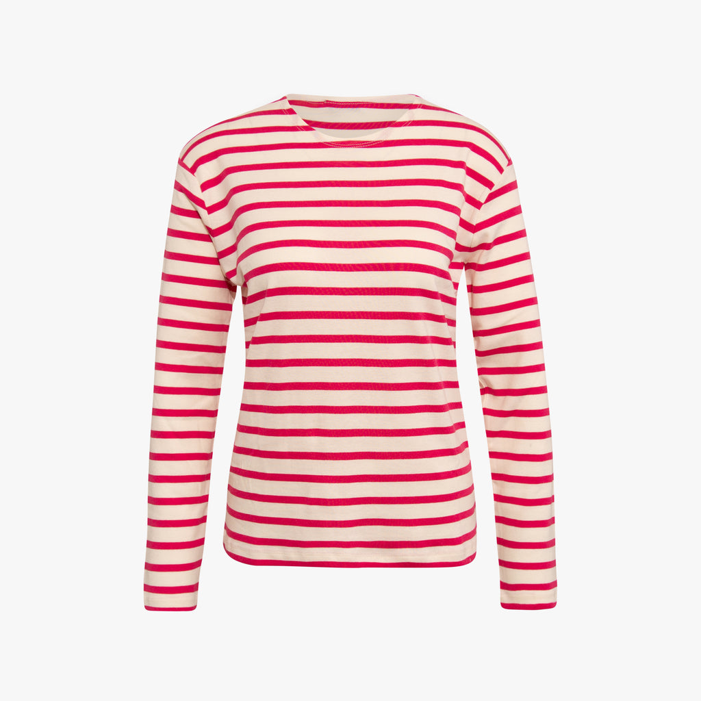 Longsleeve gestreift | himbeer