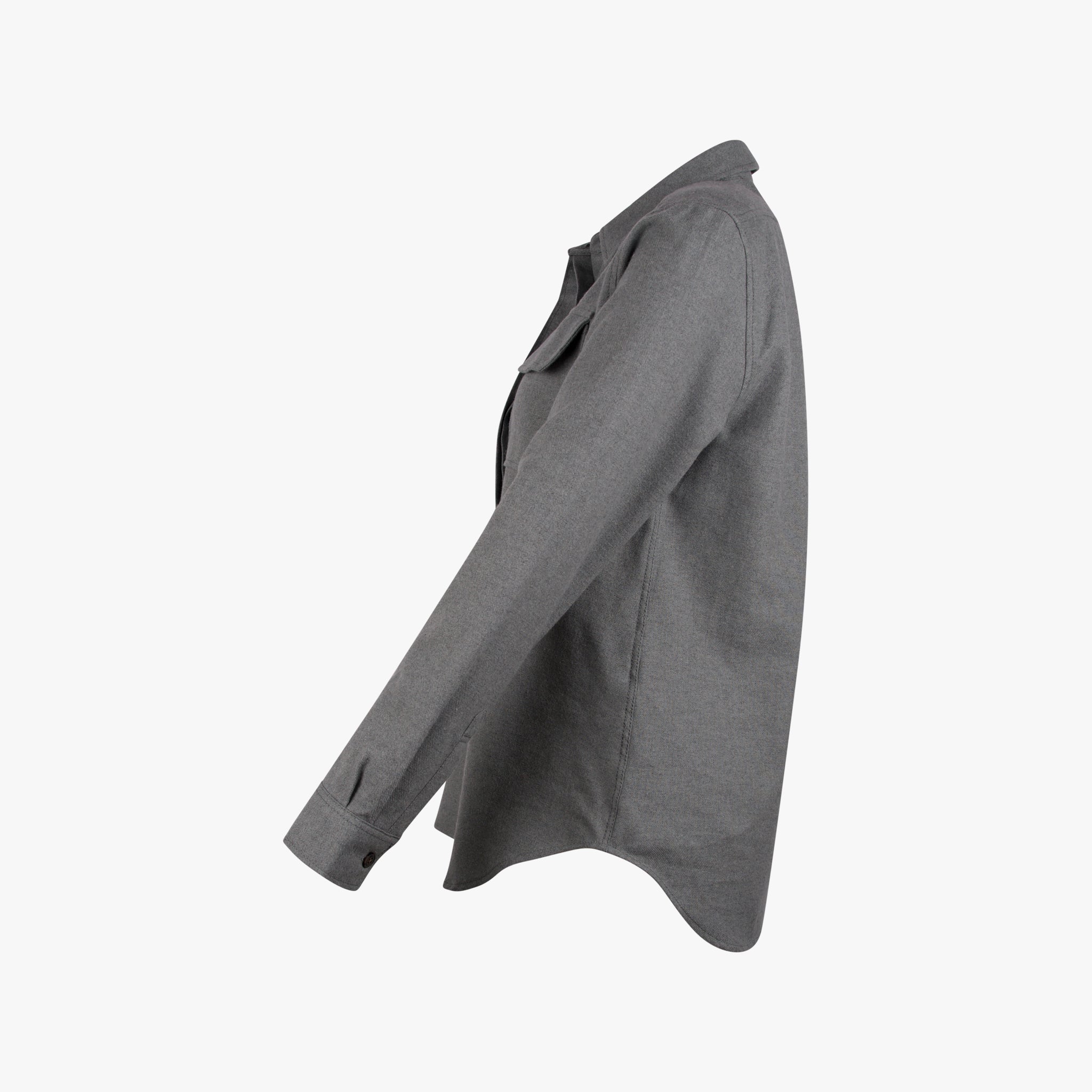 Closed Hemdbluse Flanell | graublau