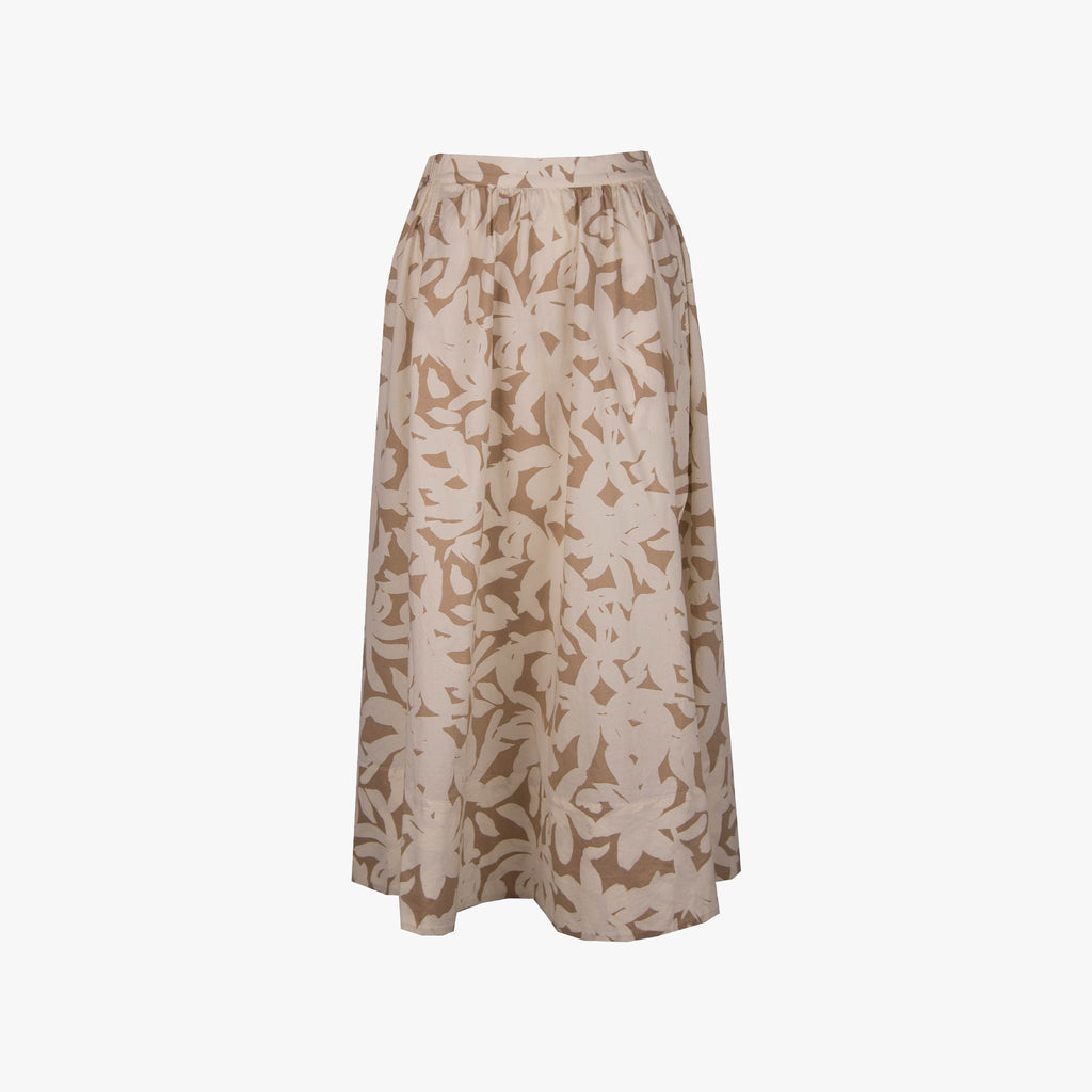 Closed Maxirock Blütenprint | beige