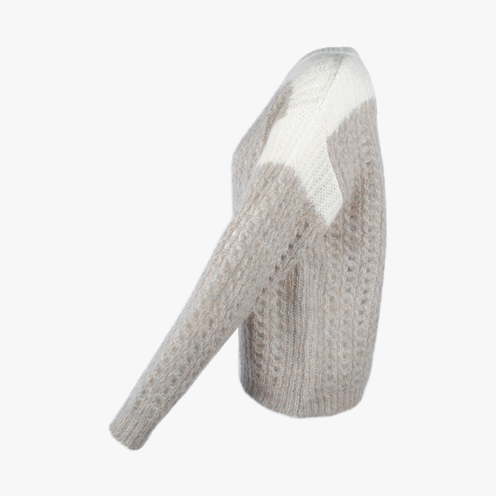 Pulli Lochstrick (sand, XS) | sand