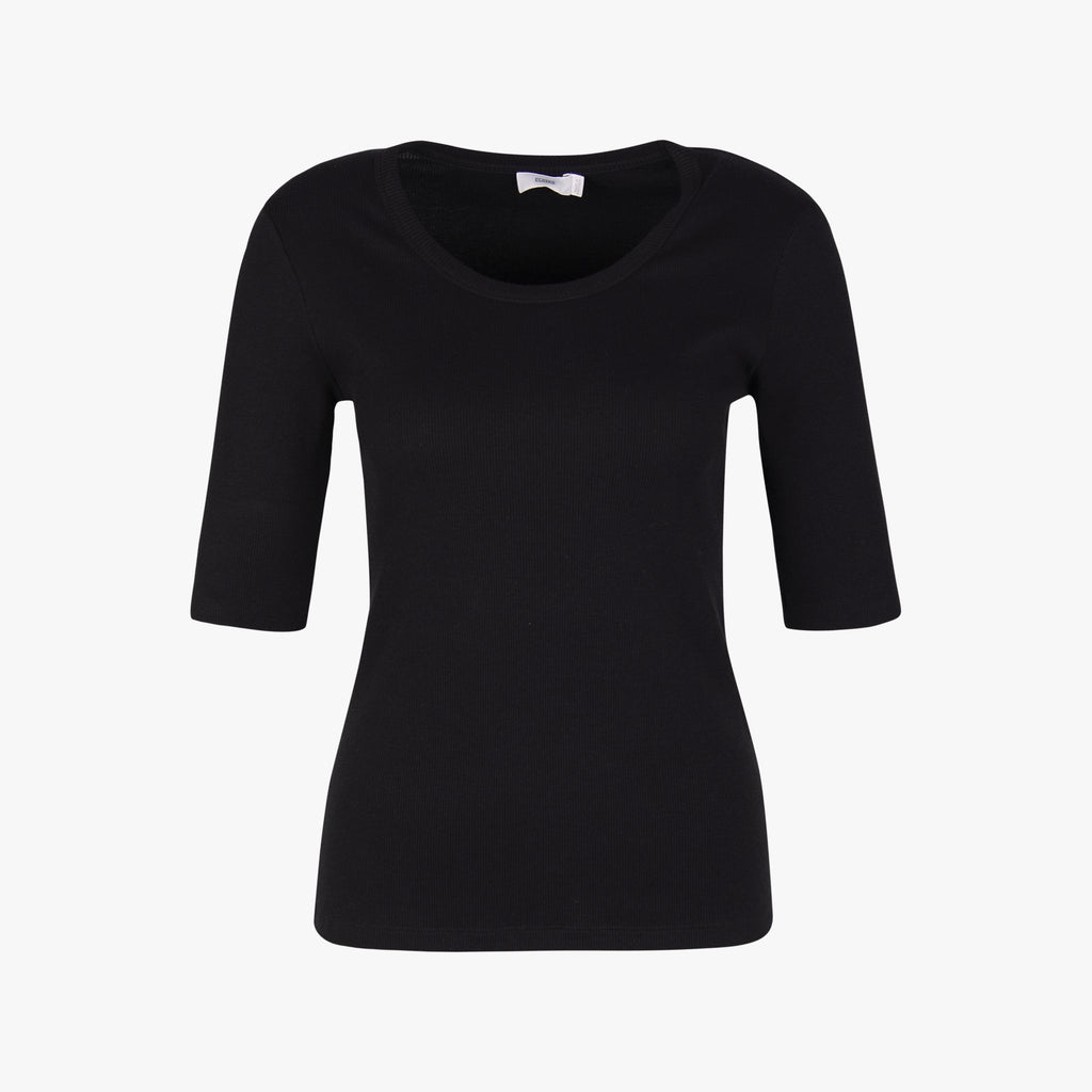 Closed Rippenshirt Uni | schwarz