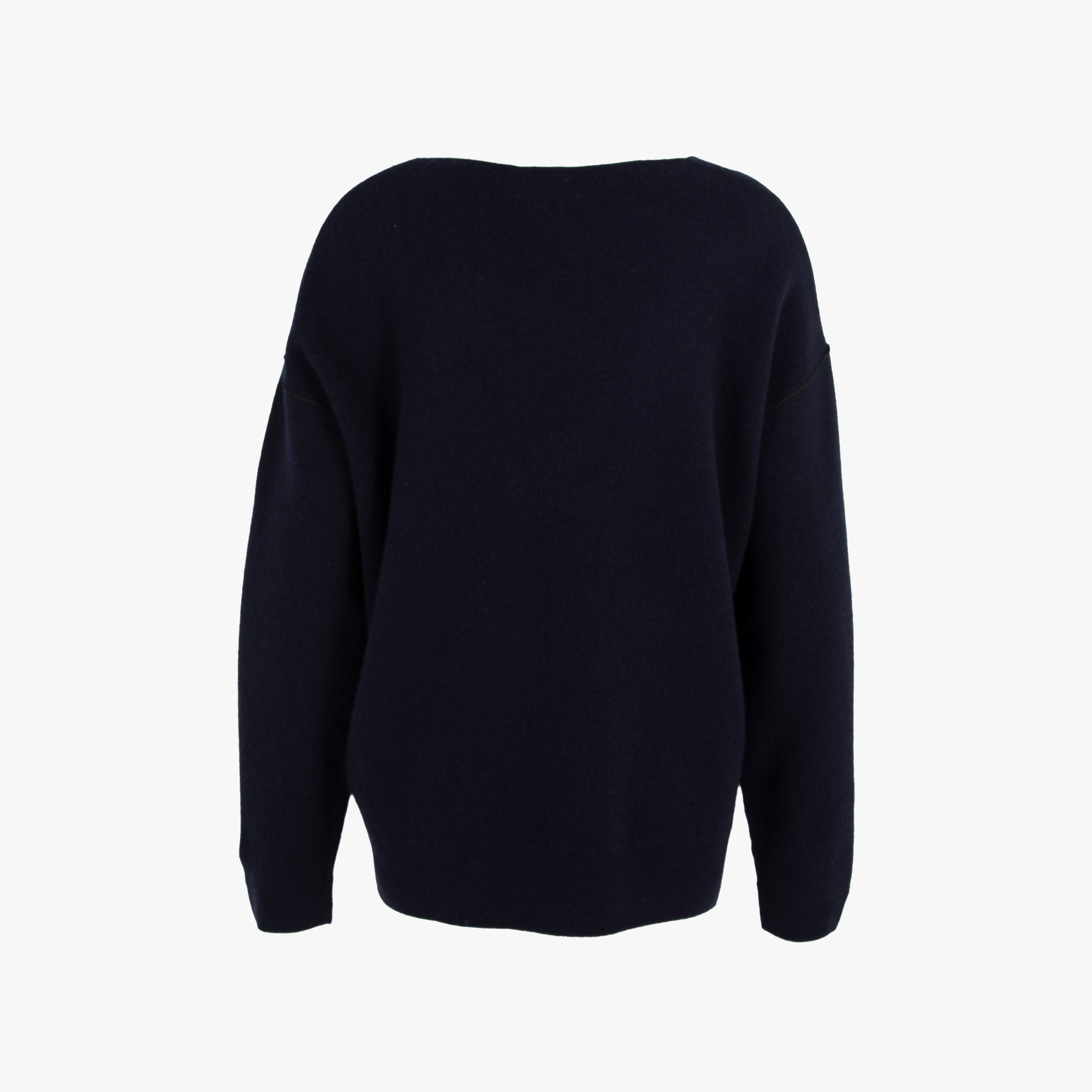 Closed V-Pulli Doubleface | nachtblau