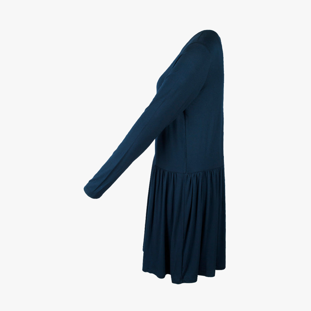 RH-Volantkleid uni (navy, XS/S) | navy