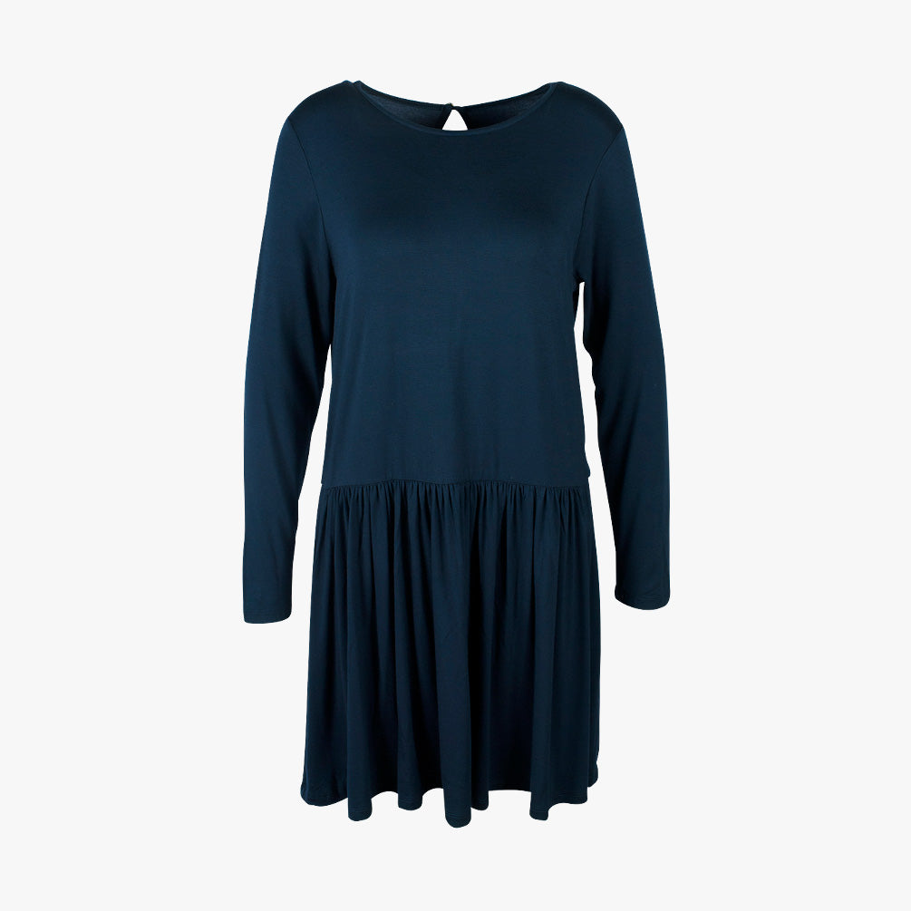 RH-Volantkleid uni (navy, XS/S) | navy