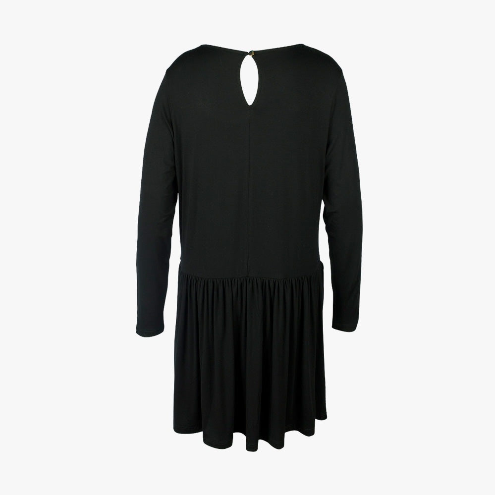 RH-Volantkleid uni (schwarz, XS/S) | schwarz