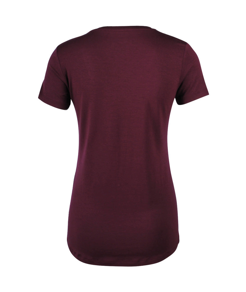 1/2 V-Shirt basic | bordeaux