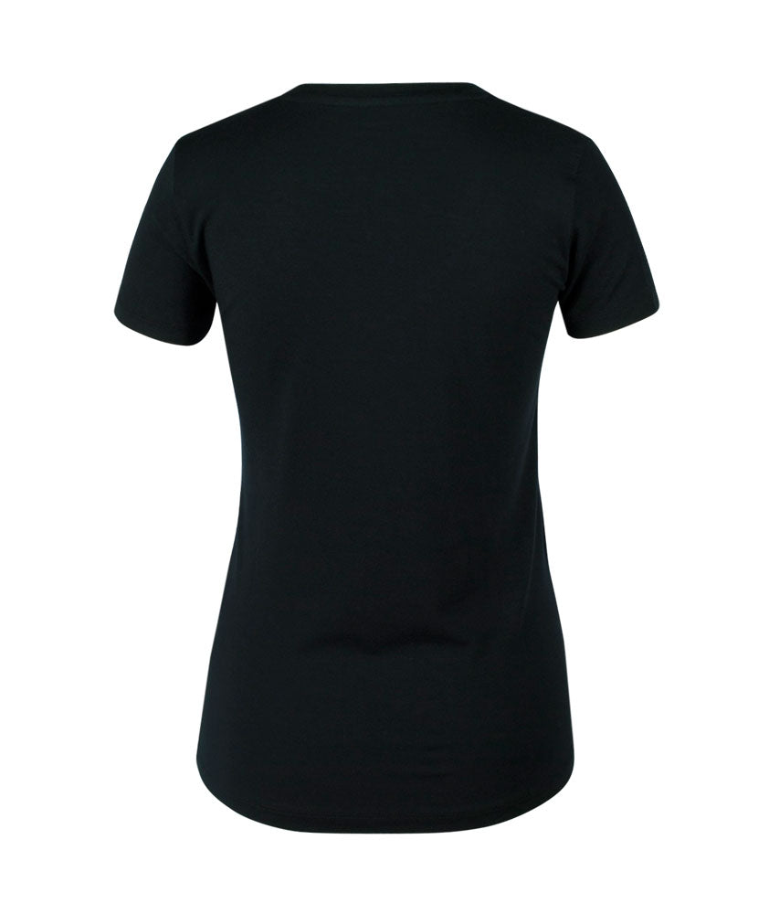 1/2 V-Shirt basic | schwarz