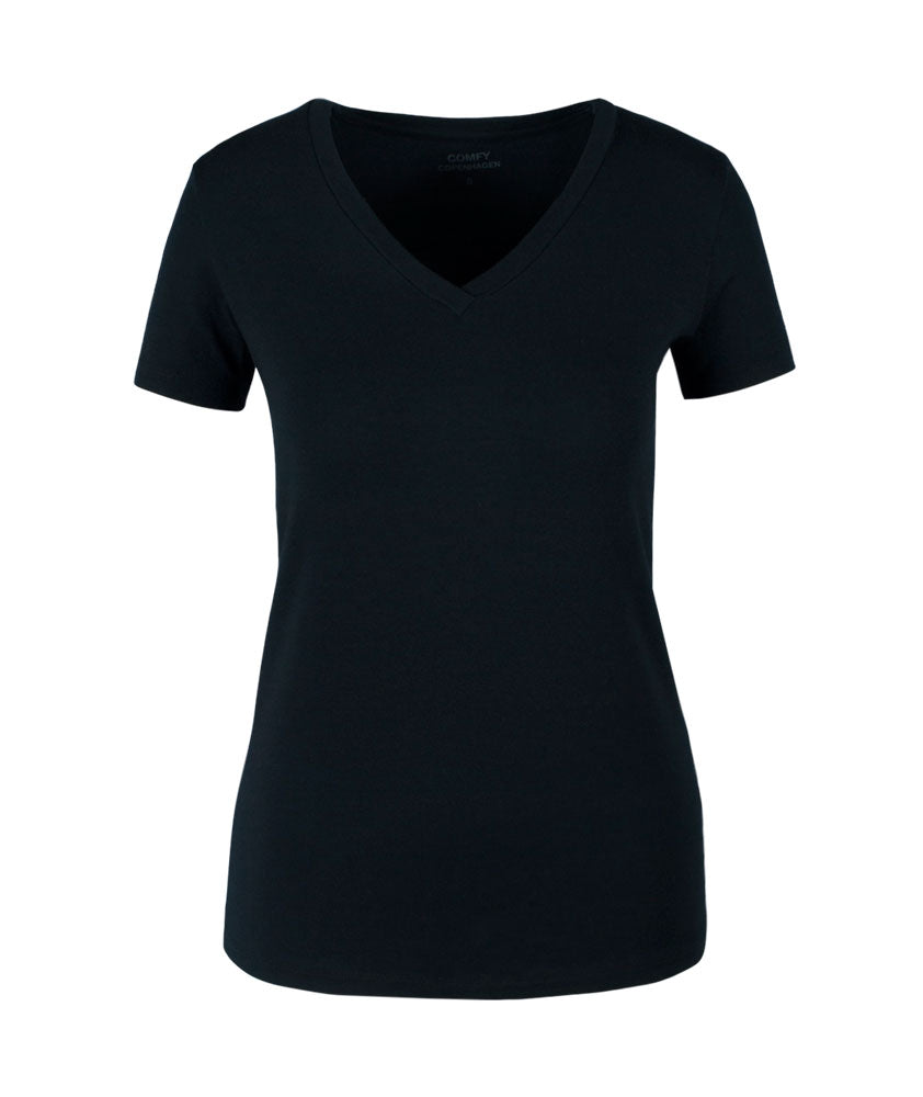 1/2 V-Shirt basic | schwarz