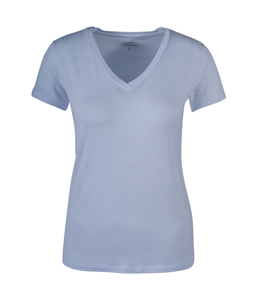 1/2 V-Shirt basic | weiß