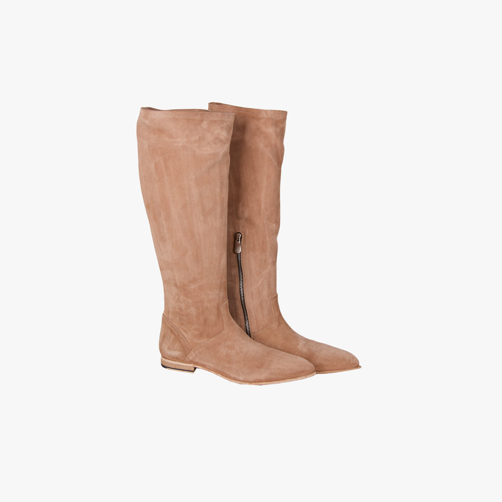 Crispiniano Stiefel Velours | sand