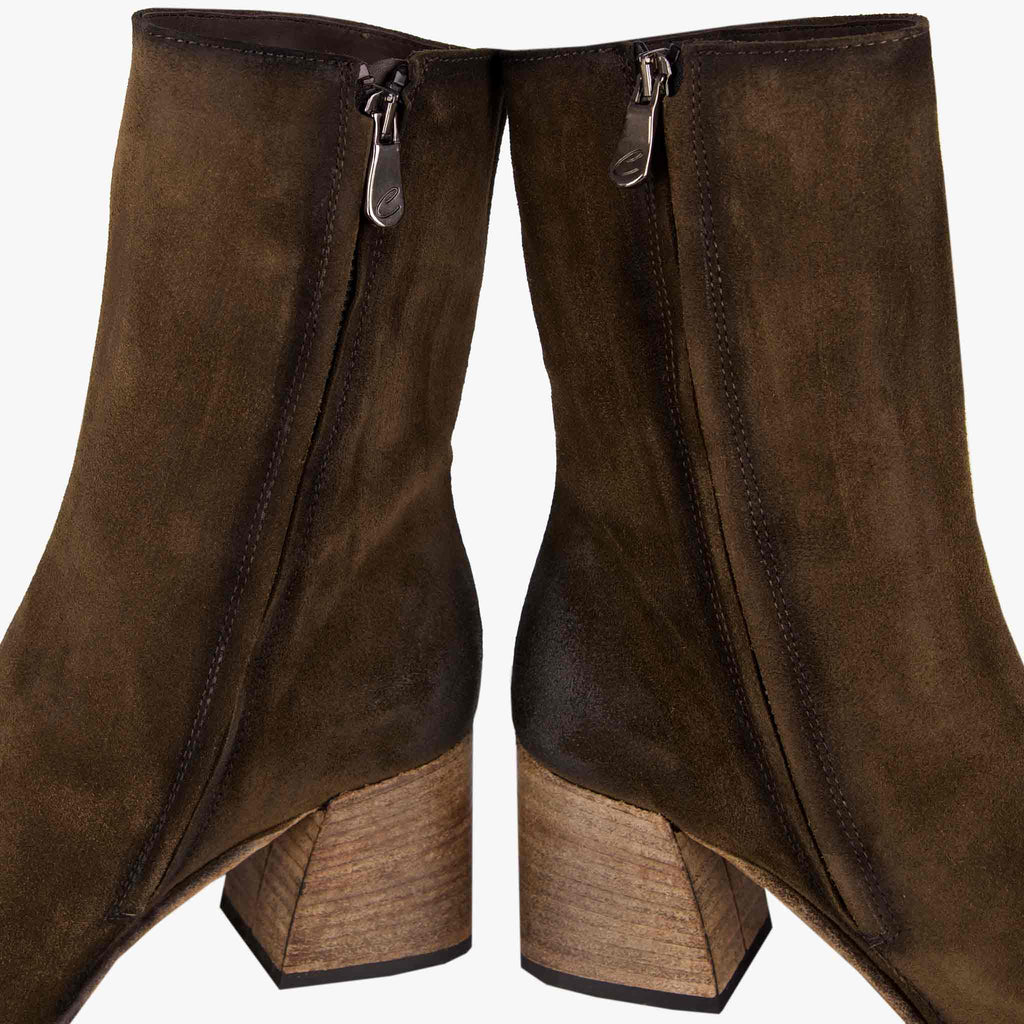 Crispiniano Stiefelette Feminin | oliv