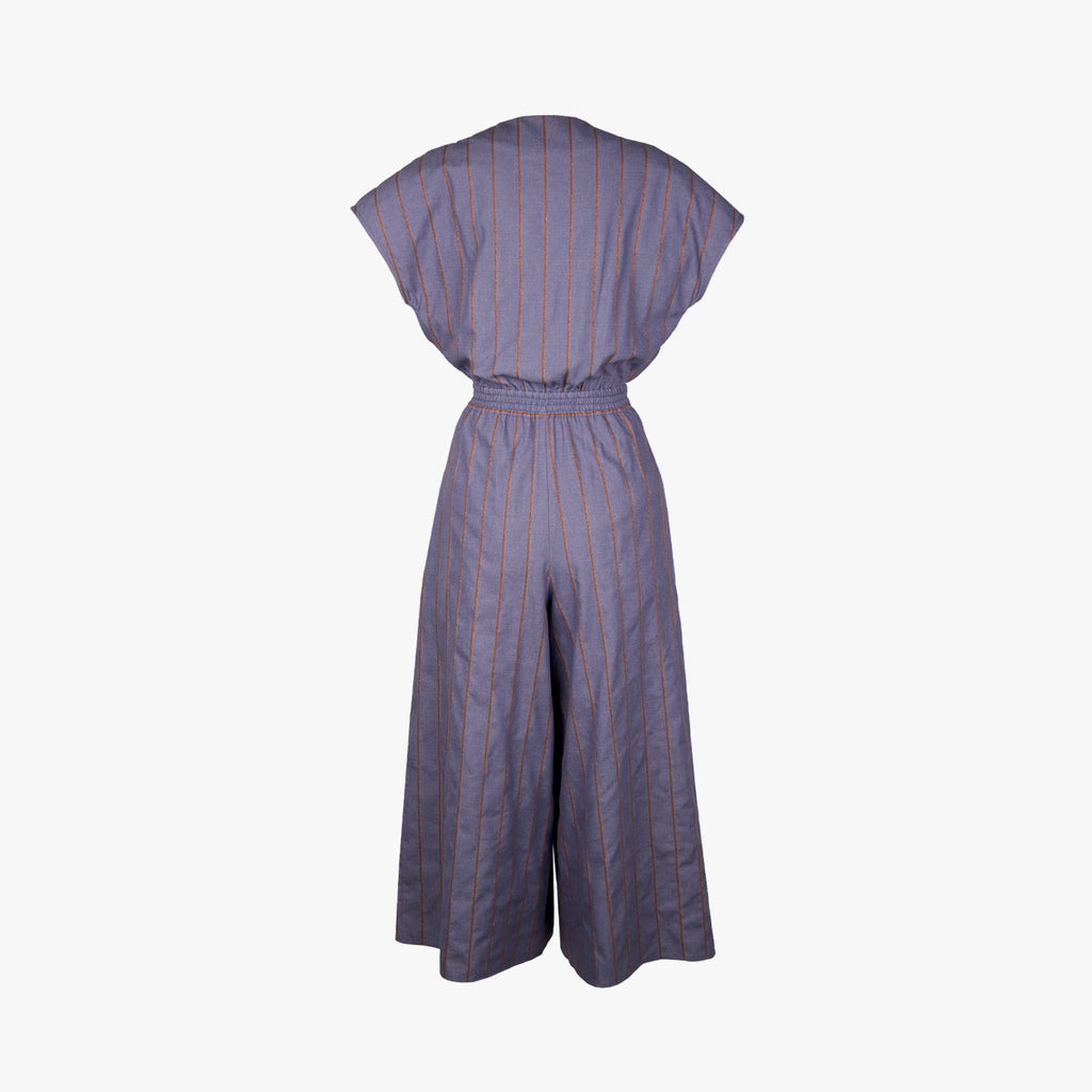Des Petits Hauts Jumpsuit Goldstripe | blau