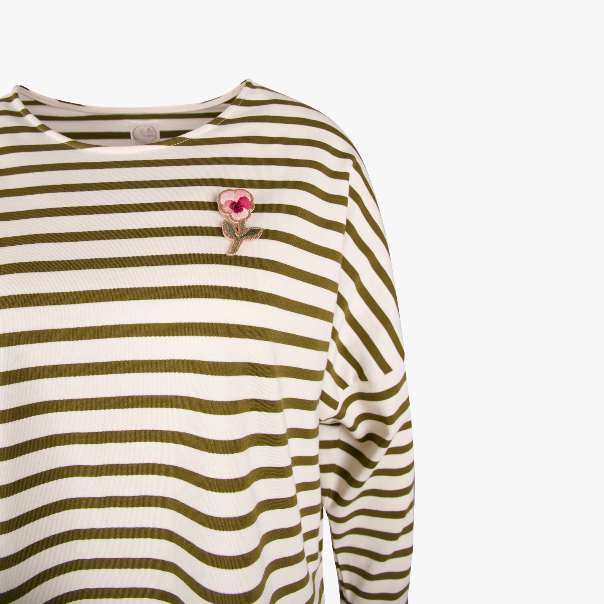 Des Petit Hauts RH-Shirt Ringel | oliv