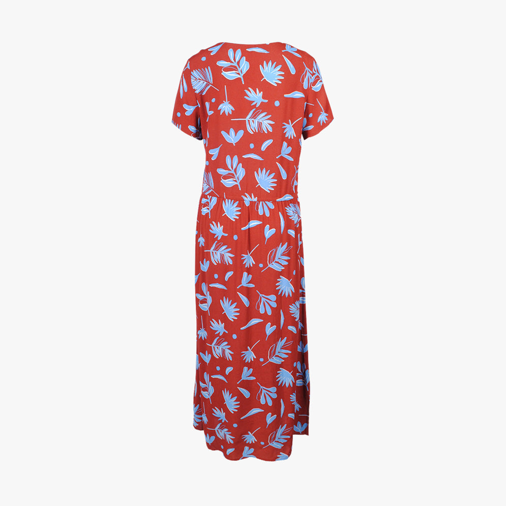 Midikleid Blätterprint (multicolor) | multicolor