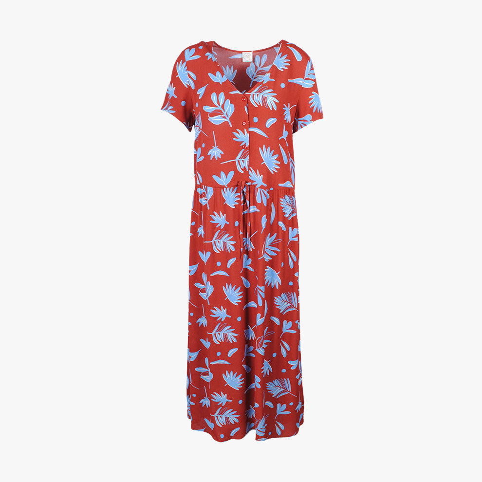 Midikleid Blätterprint (multicolor) | multicolor