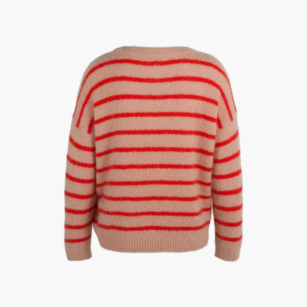Ringel-Pulli flauschig | tomate