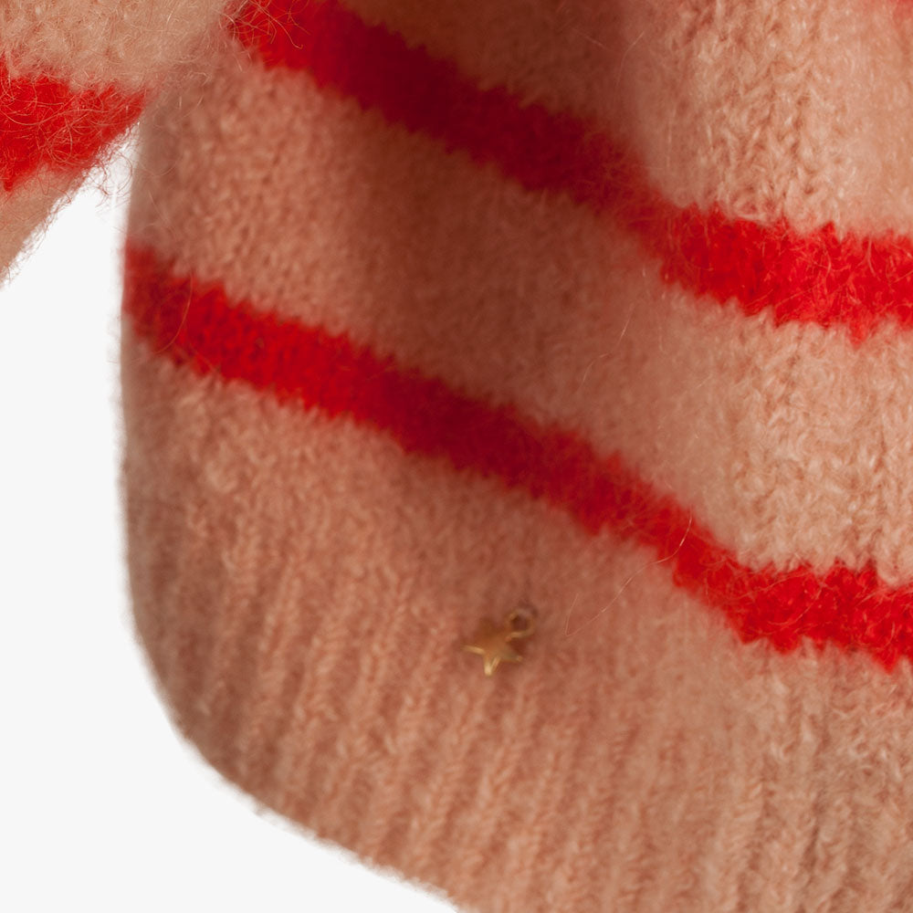 Ringel-Pulli flauschig | tomate